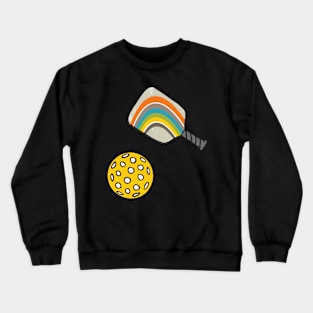 Simple pickleball and paddle illustration with Pickleballer Crewneck Sweatshirt